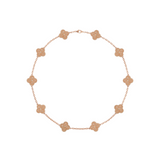 10 Clover Diamond Necklace in Rose Gold - Elegant & Timeless