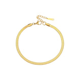 Gia Gold Herringbone Anklet - Elegant, Durable & Trendy Accessory
