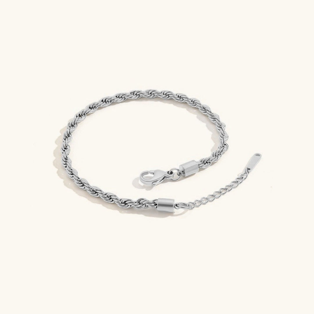 Leila Rope Chain Anklet - Elegant Gold-Plated Accessory