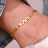 Madeline Gold Anklet - Elegant, Adjustable & Trendy Jewelry