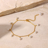 Elegant Astrid Gold Anklet - Adjustable, Dainty Design