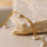 Elegant Astrid Gold Anklet - Adjustable, Dainty Design