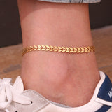 Madeline Gold Anklet - Elegant, Adjustable & Trendy Jewelry