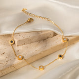 Elegant Mae Gold Anklet - Adjustable, Durable, Stylish Accessory