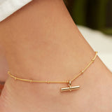 Elegant Valentine Gold Anklet - Perfect Gift for Her
