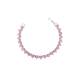 Rose Quartz Silver Sence Bracelet - Elegant Healing Jewelry