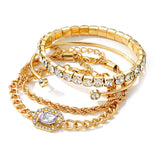 Elegant Gold Chic Bracelet Set | Stylish & Versatile Jewelry