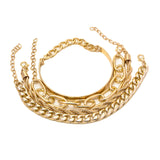 Florance Gold Bracelet Set | Elegant Layering Jewelry